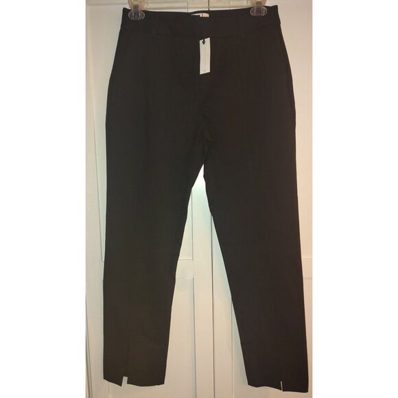 VELVET BY GRAHAM & SPENCER Women's Kyndall Staight Leg Split Pant Black Size 12 - Picture 2 of 9
